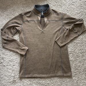 Kuhl Men's Quarter Zip Pullover Sweater Size Medium-Brown Outdoor Hiking